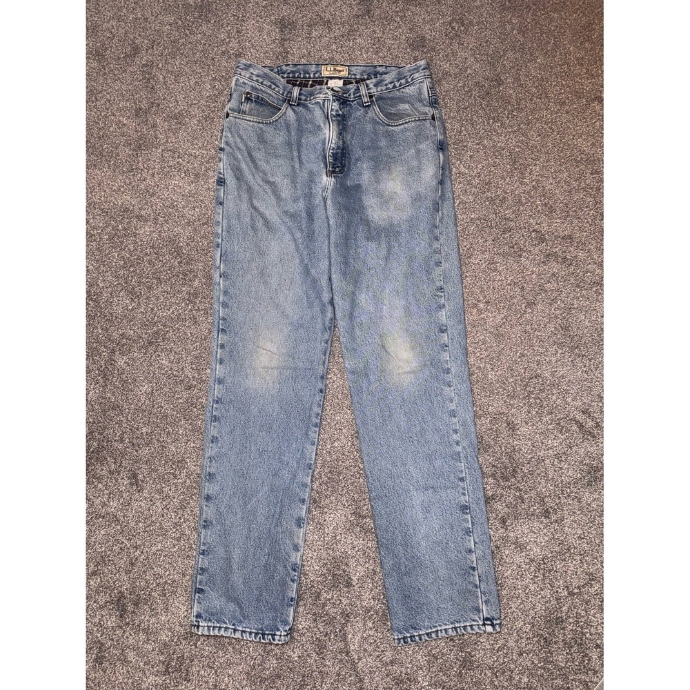 L.L. Bean Men's Classic Fit Blue Denim Jeans 34x34 100% Cotton